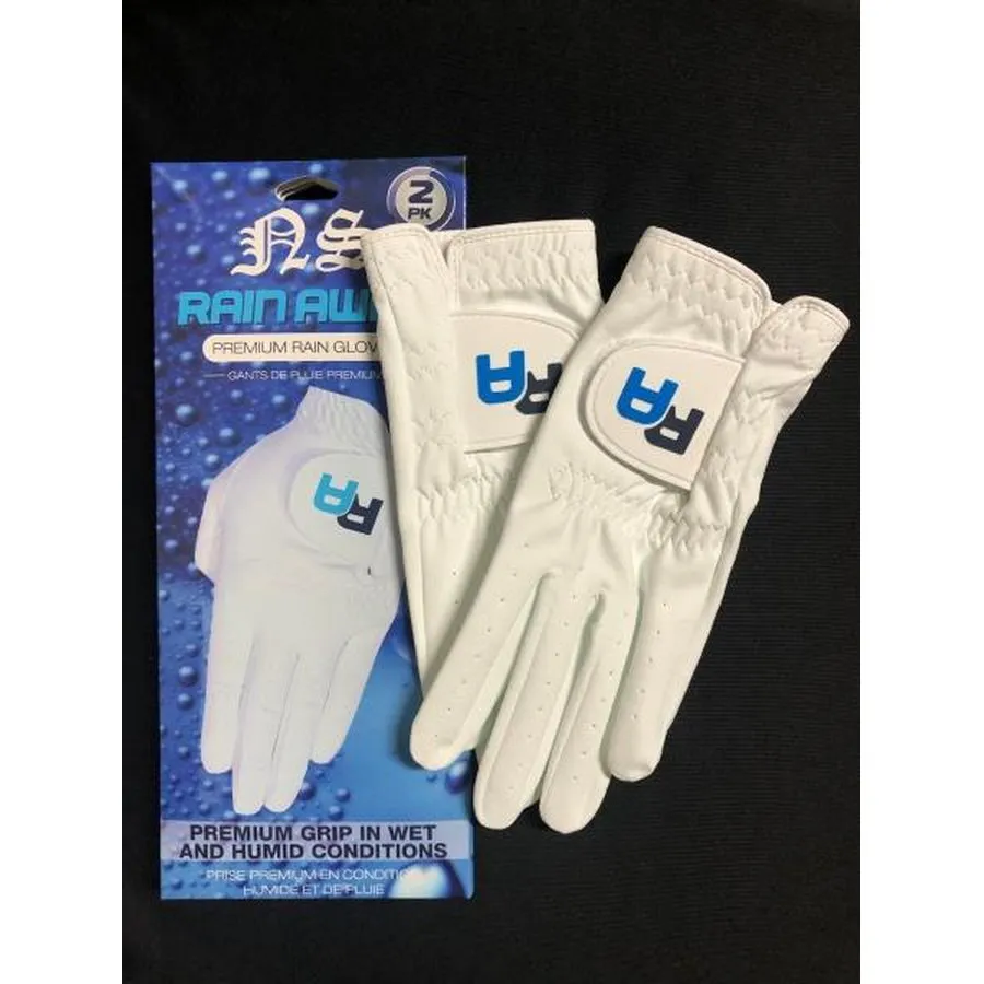 2 Pack (4 Gloves) RA Rain Away Men's Golf Rain Gloves