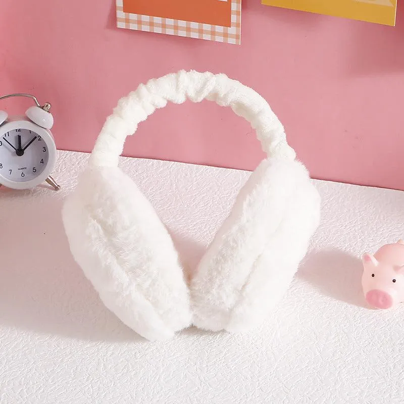 2 Pack Women's Large Plush Earmuffs Cozy Warm Soft Over Ear Assorted