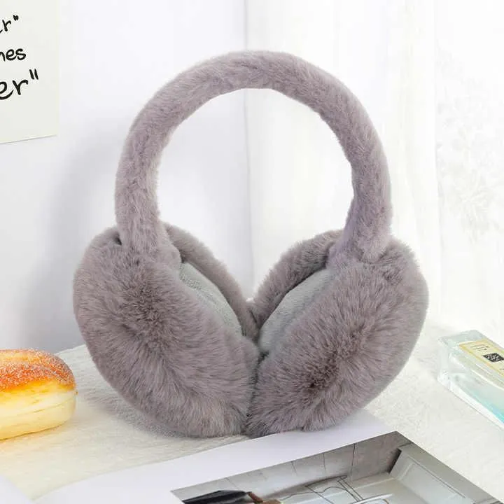 2 Pack Women's Large Plush Earmuffs Cozy Warm Soft Over Ear Assorted