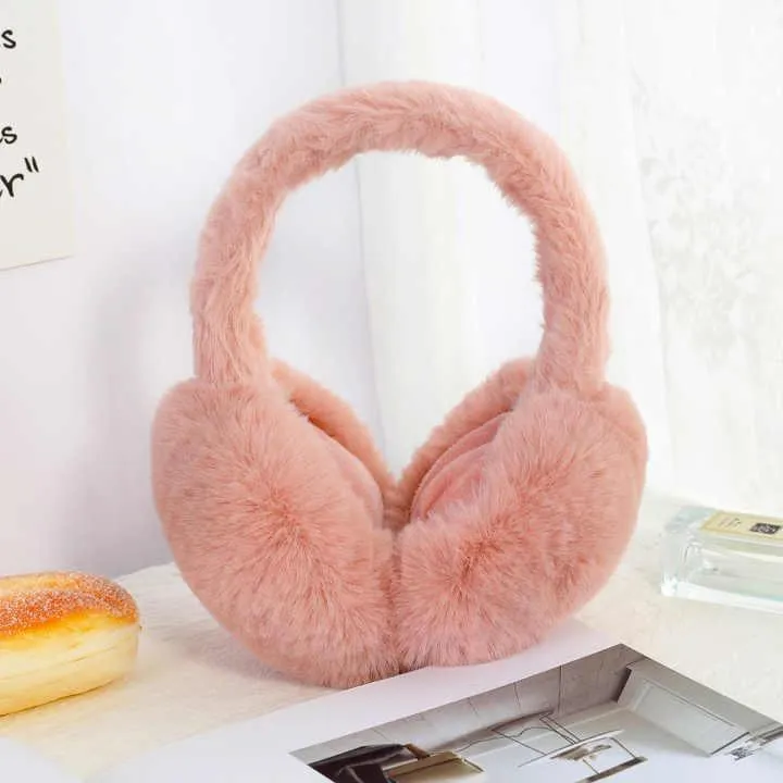 2 Pack Women's Large Plush Earmuffs Cozy Warm Soft Over Ear Assorted