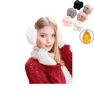 2 Pack Women's Large Plush Earmuffs Cozy Warm Soft Over Ear Assorted