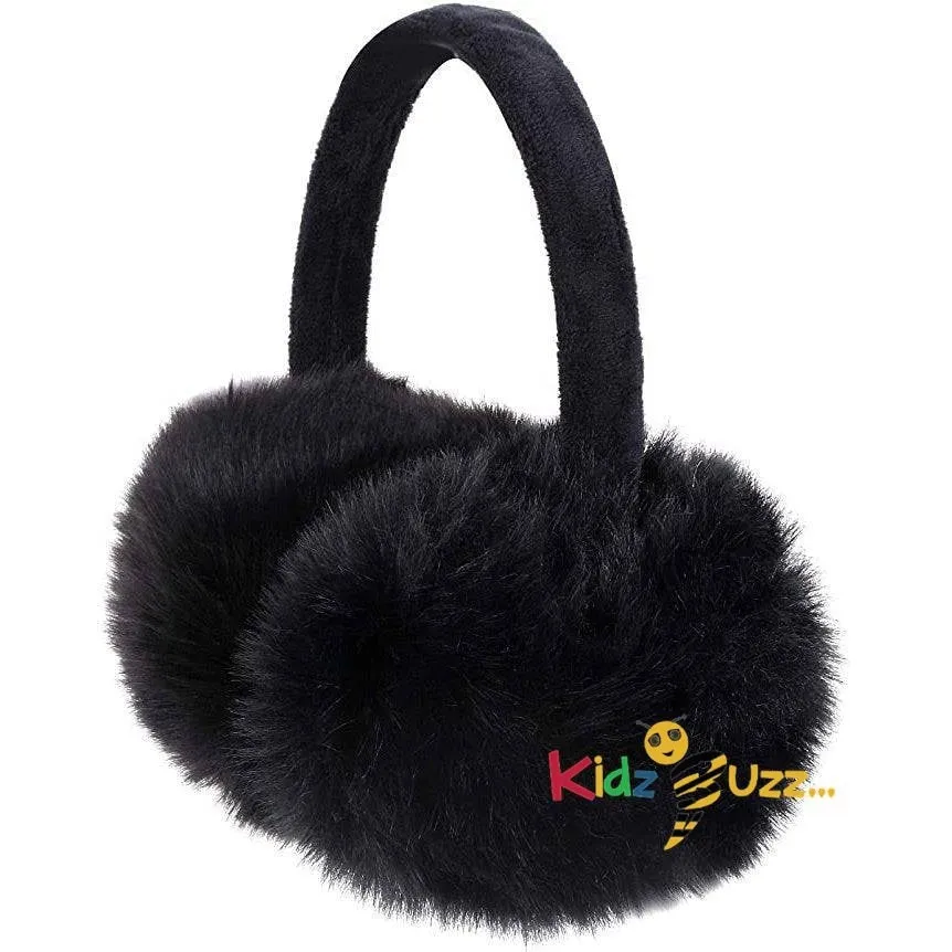 Adjustable Knitted Faux Fur Plush Earmuffs Warmers