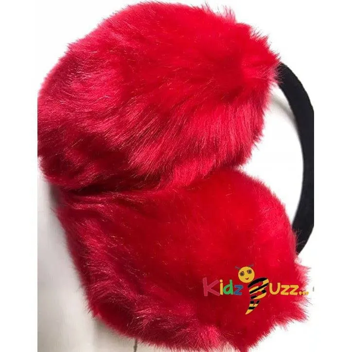 Adjustable Knitted Faux Fur Plush Earmuffs Warmers