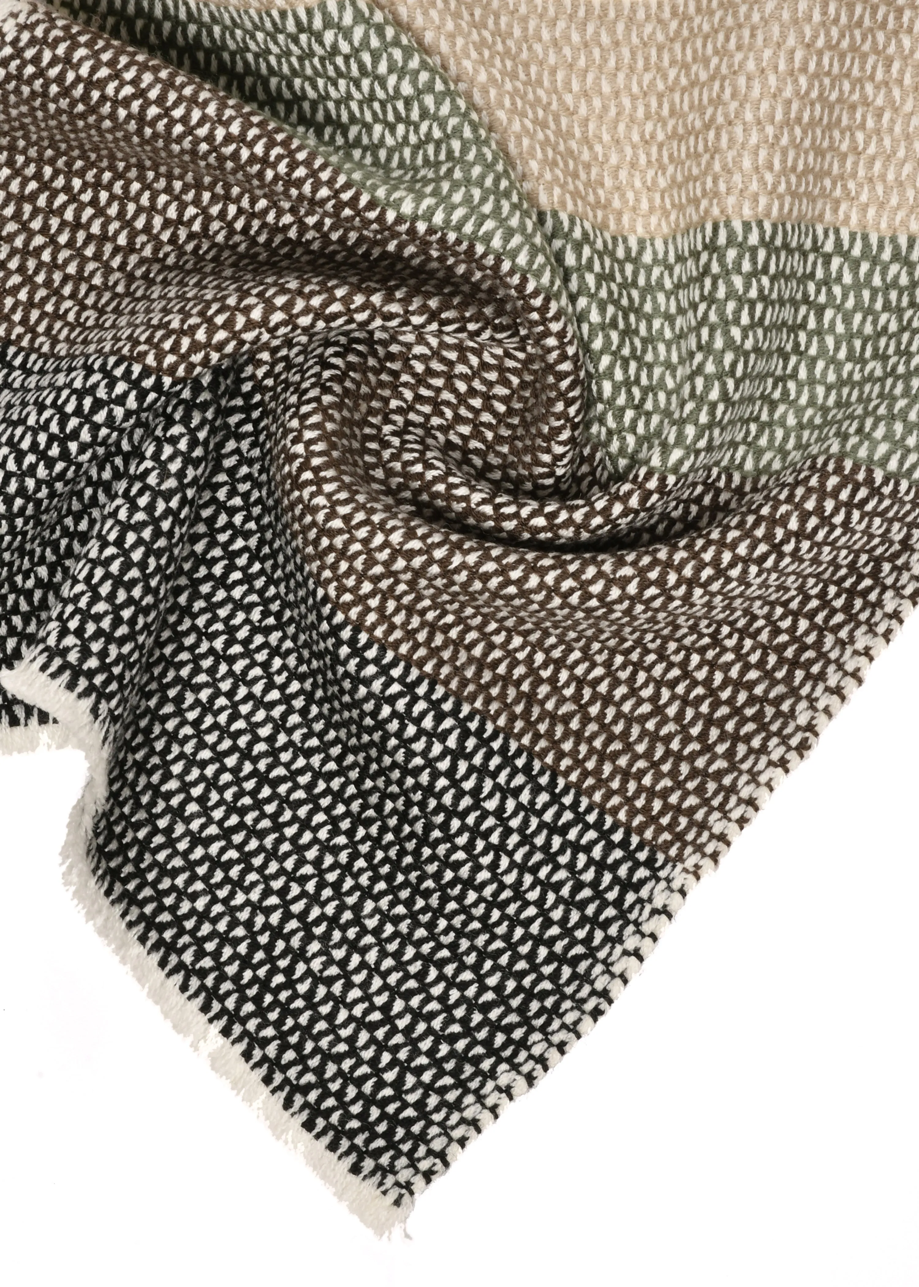 Ascending Block Fan Weave in Merino