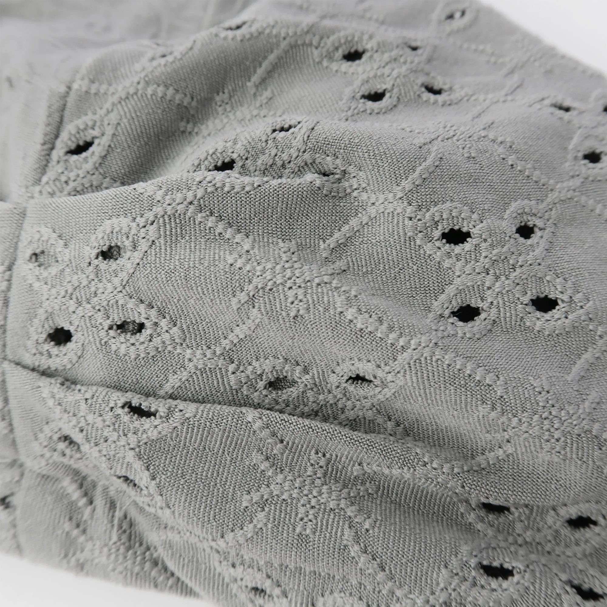 Baby Eyelet Turban Hat Headband | Gray
