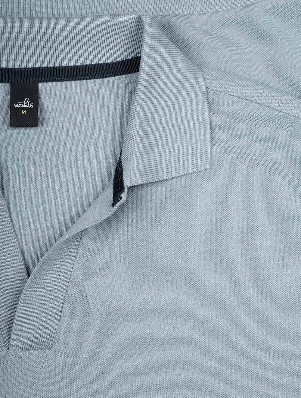 Barnett Longsleeve Retro Poloshirt Blue