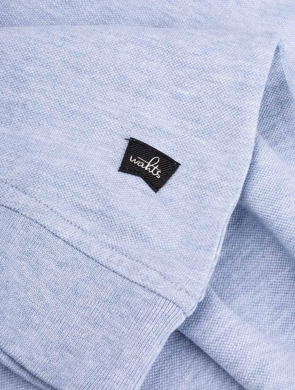 Barnett Longsleeve Retro Poloshirt Light Blue Melange