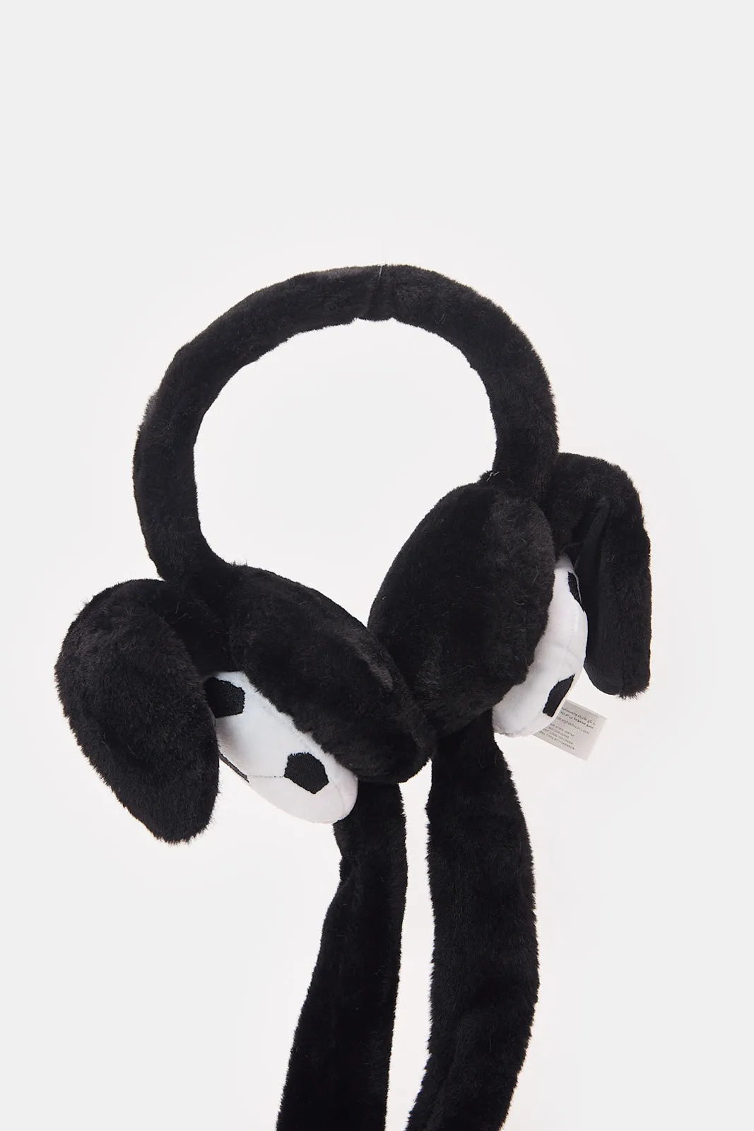 Boys Black & White Football Embellished Earmuff
