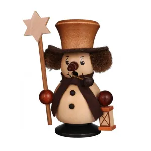 Christian Ulbricht Smoker - Snowman with Lantern - Natural