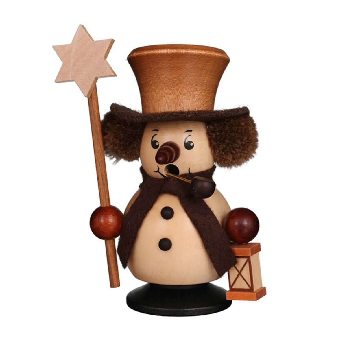 Christian Ulbricht Smoker - Snowman with Lantern - Natural