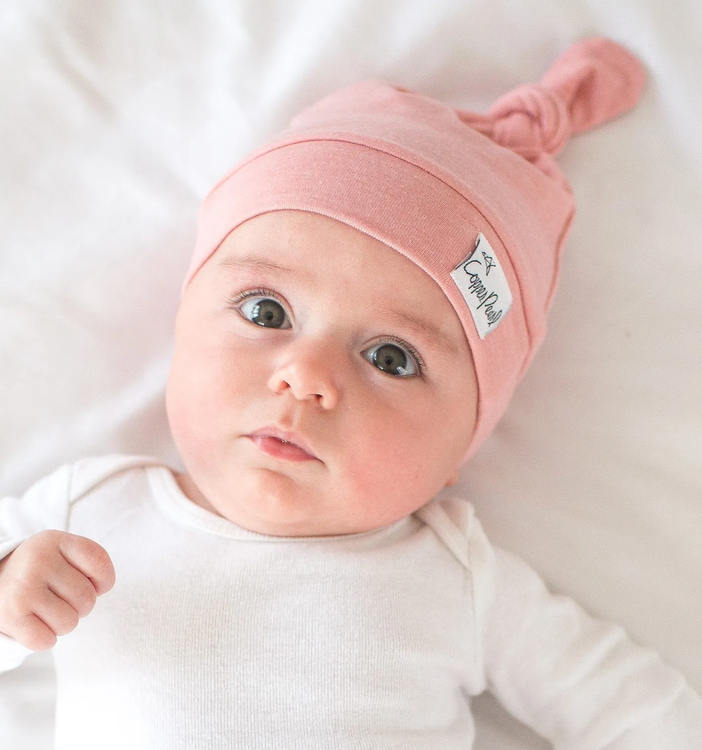 Copper Pearl Darling Top Knot Hat