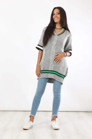 Elbow Sleeves Knitted Pullover