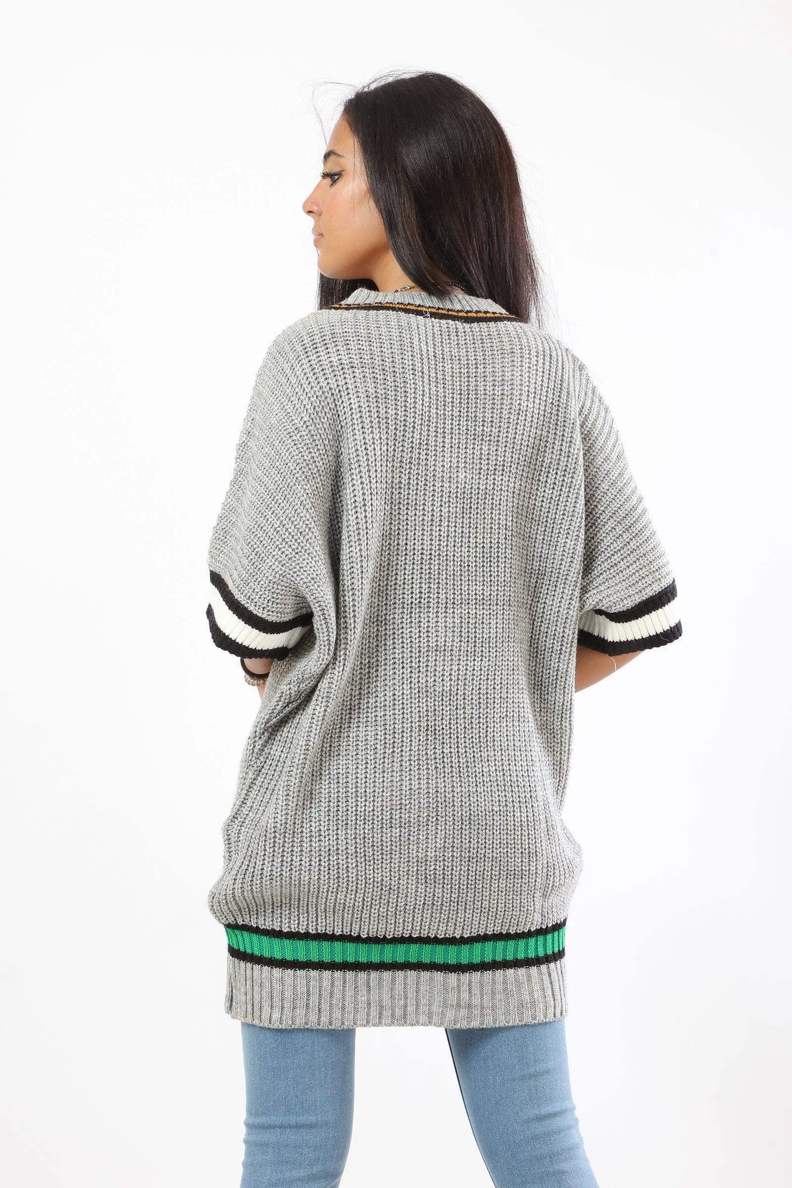 Elbow Sleeves Knitted Pullover