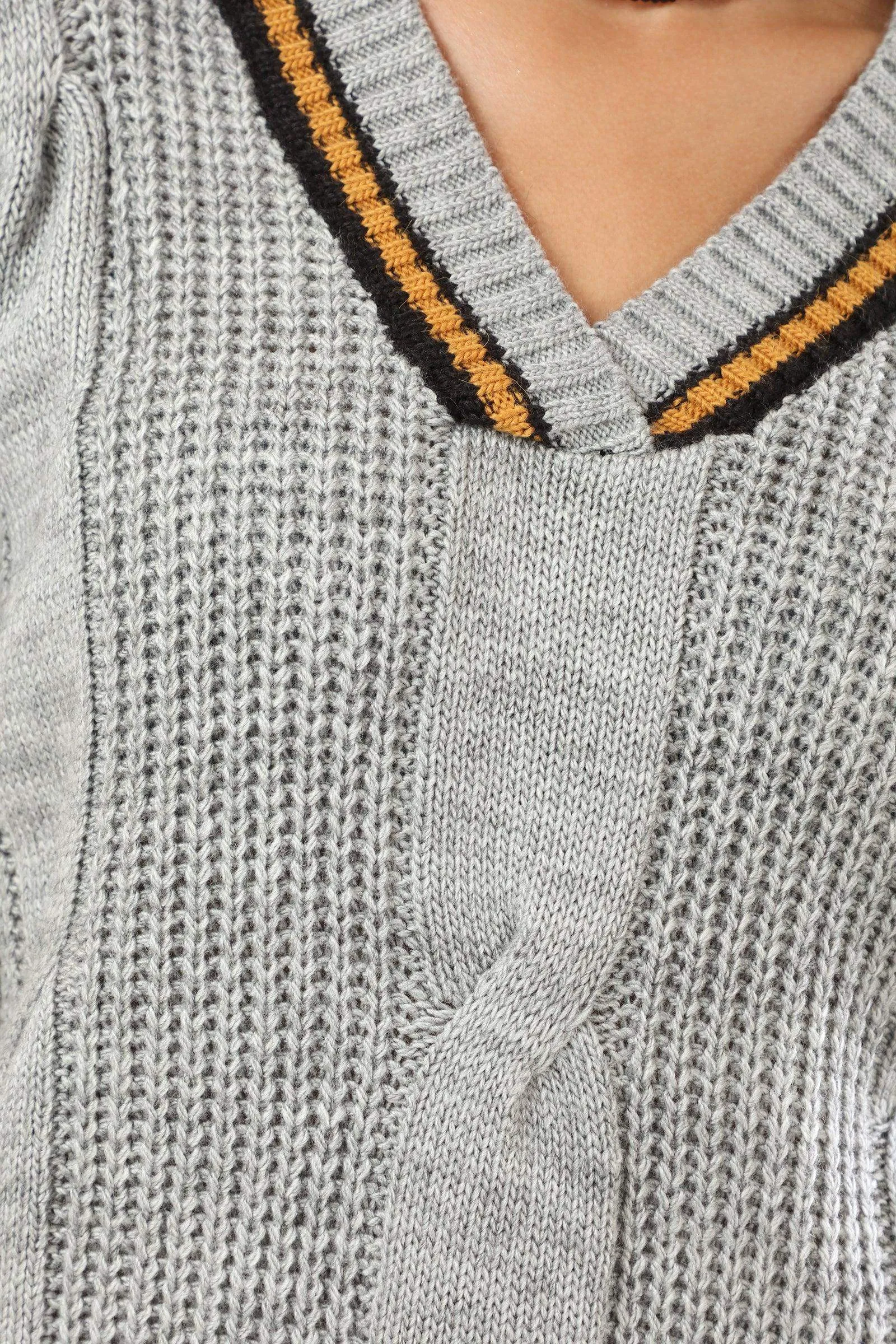 Elbow Sleeves Knitted Pullover