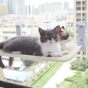 Foldable Cat Window Perch with Seasonal Covers – Sturdy, Space-Saving Hammock