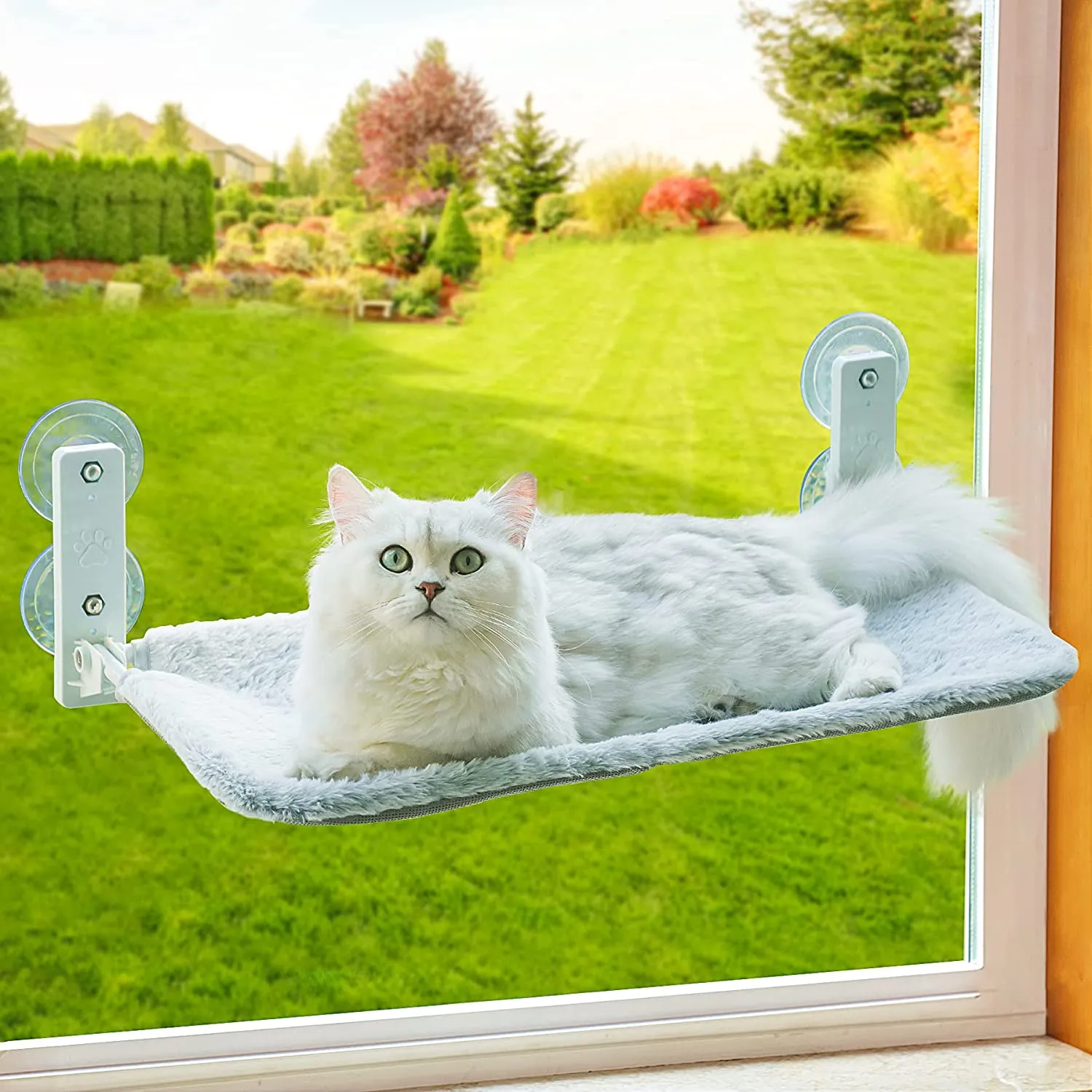 Foldable Cat Window Perch with Seasonal Covers – Sturdy, Space-Saving Hammock