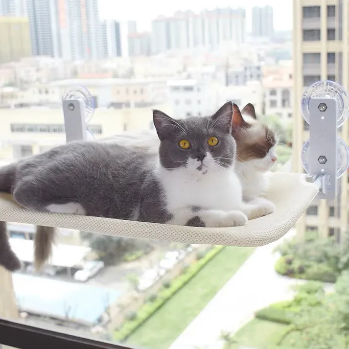 Foldable Cat Window Perch with Seasonal Covers – Sturdy, Space-Saving Hammock