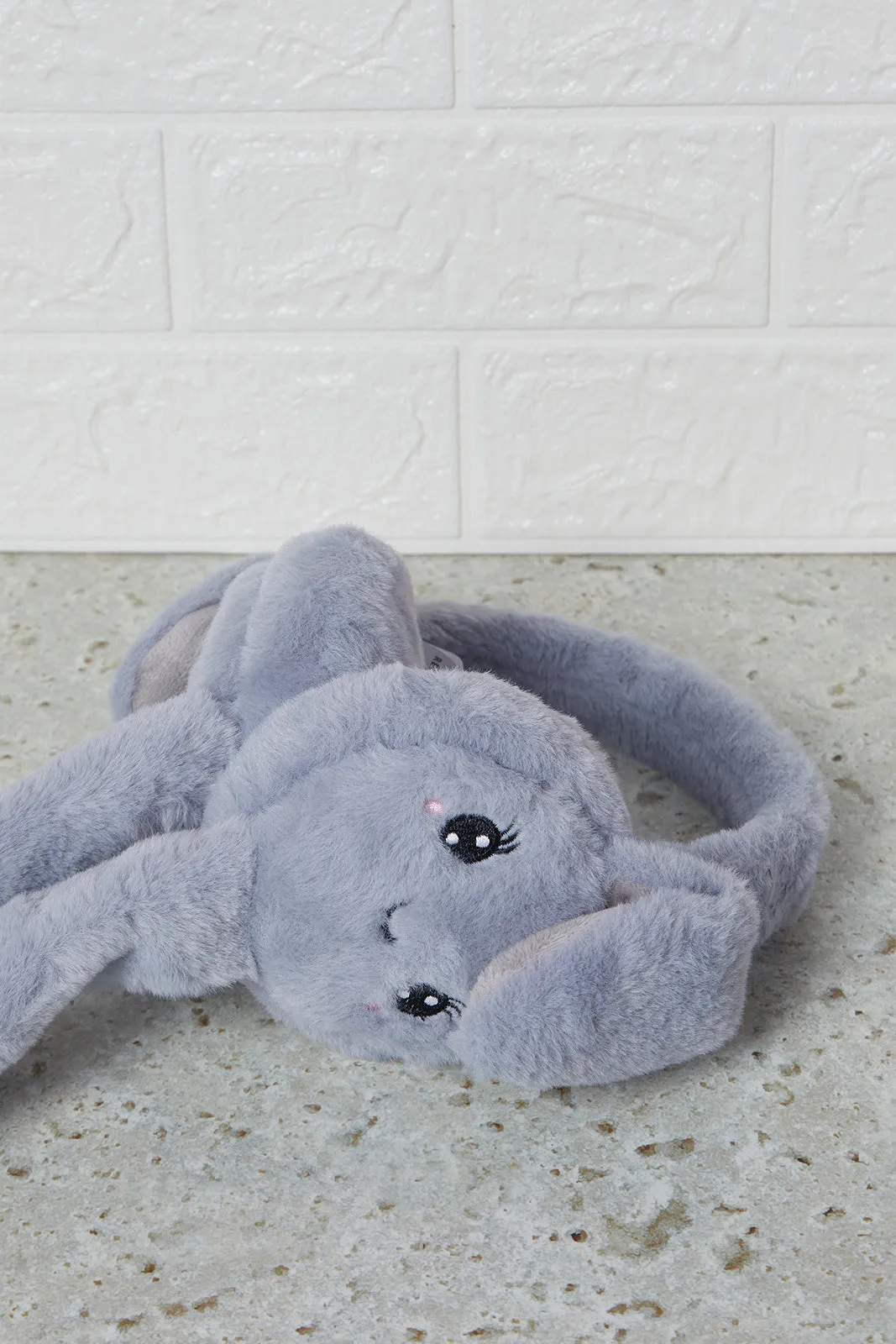 Girls Grey Character Embellished Earmuff