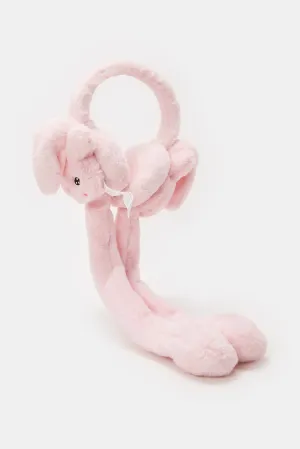 Girls Pink Bunny Earmuff
