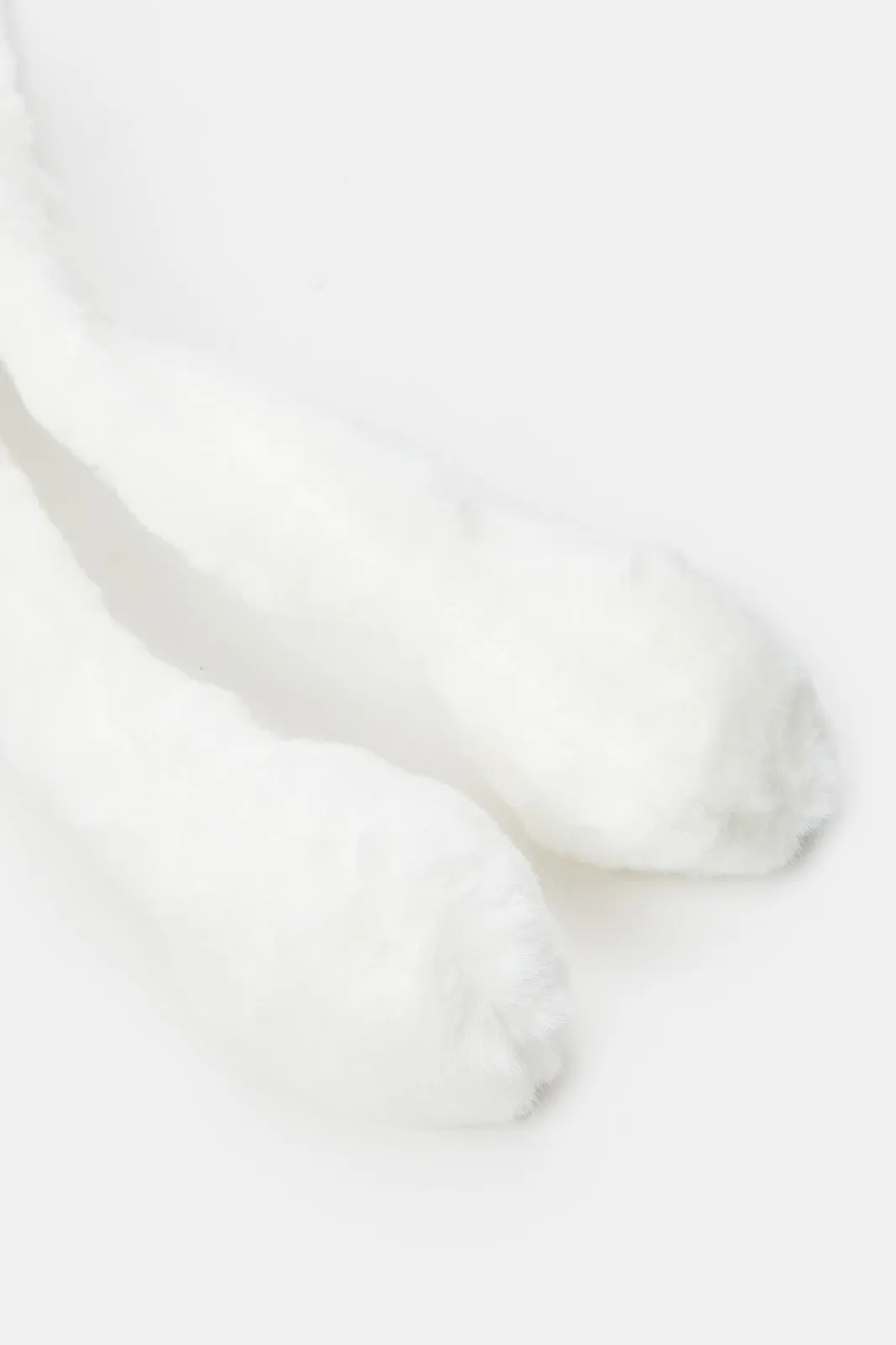 Girls White Bunny Earmuff