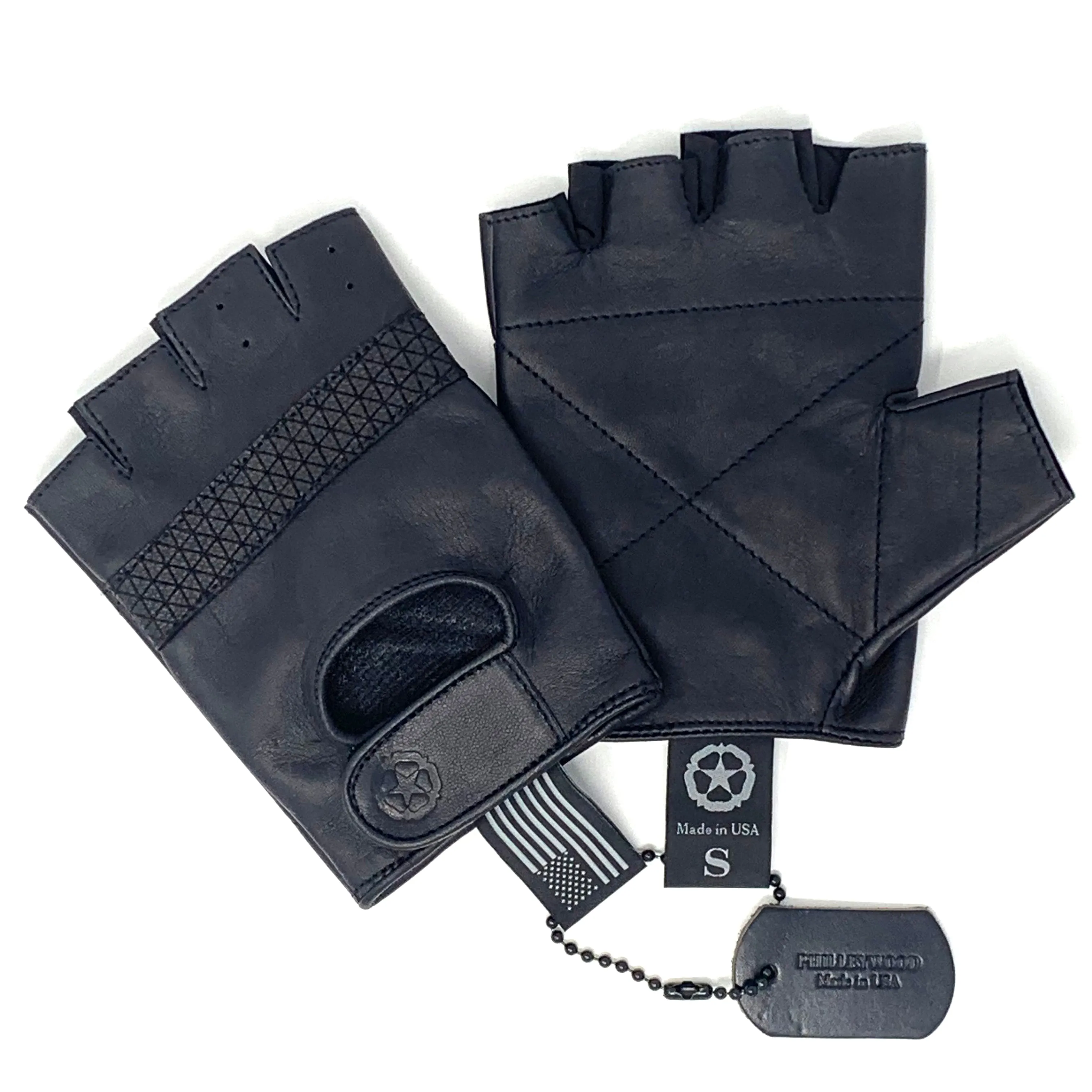 Harry Half Finger Gloves, Black