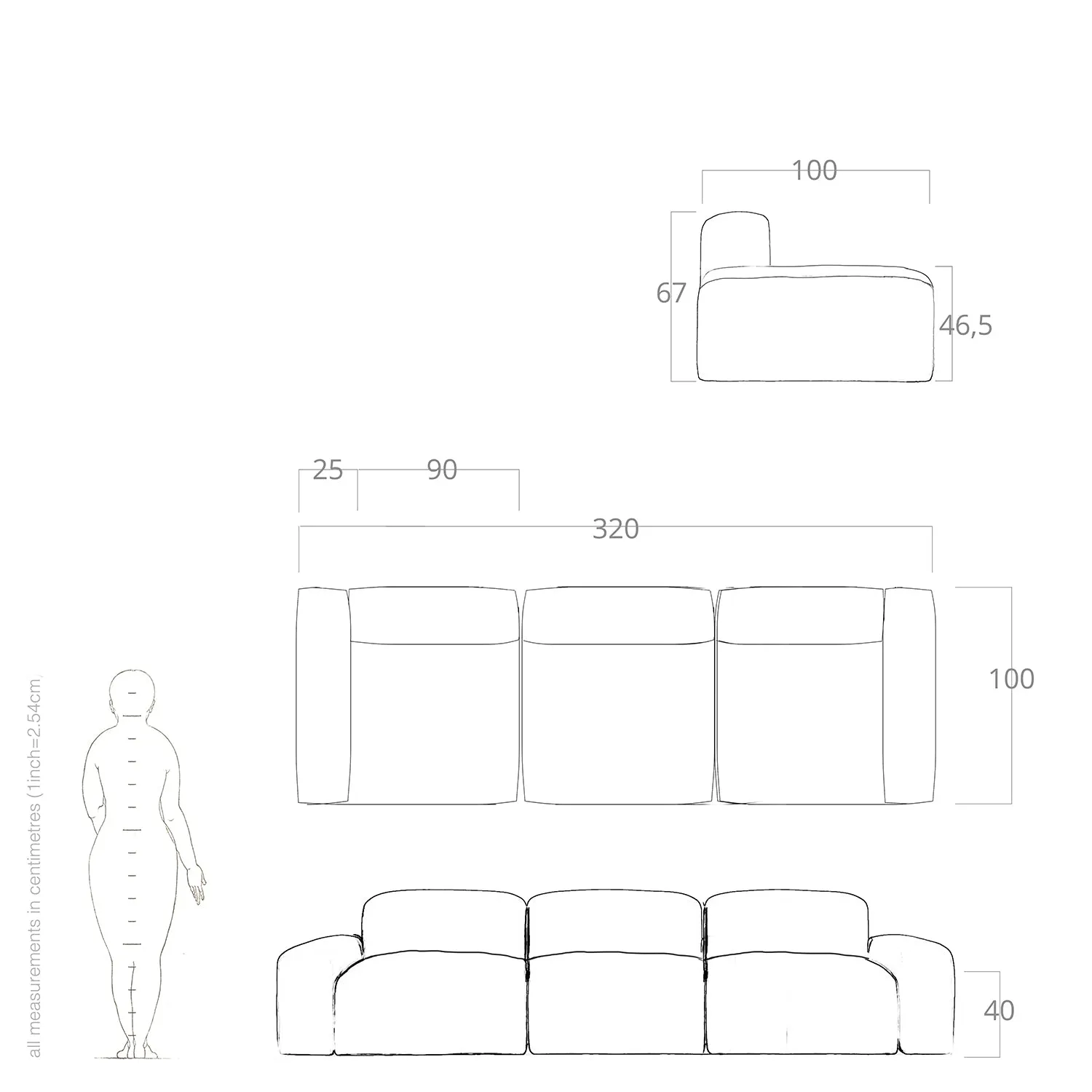 Libero 3 seater sofa
