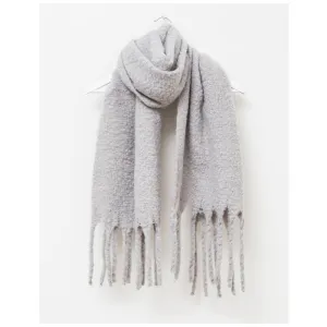 Light Grey Tassel Scarf