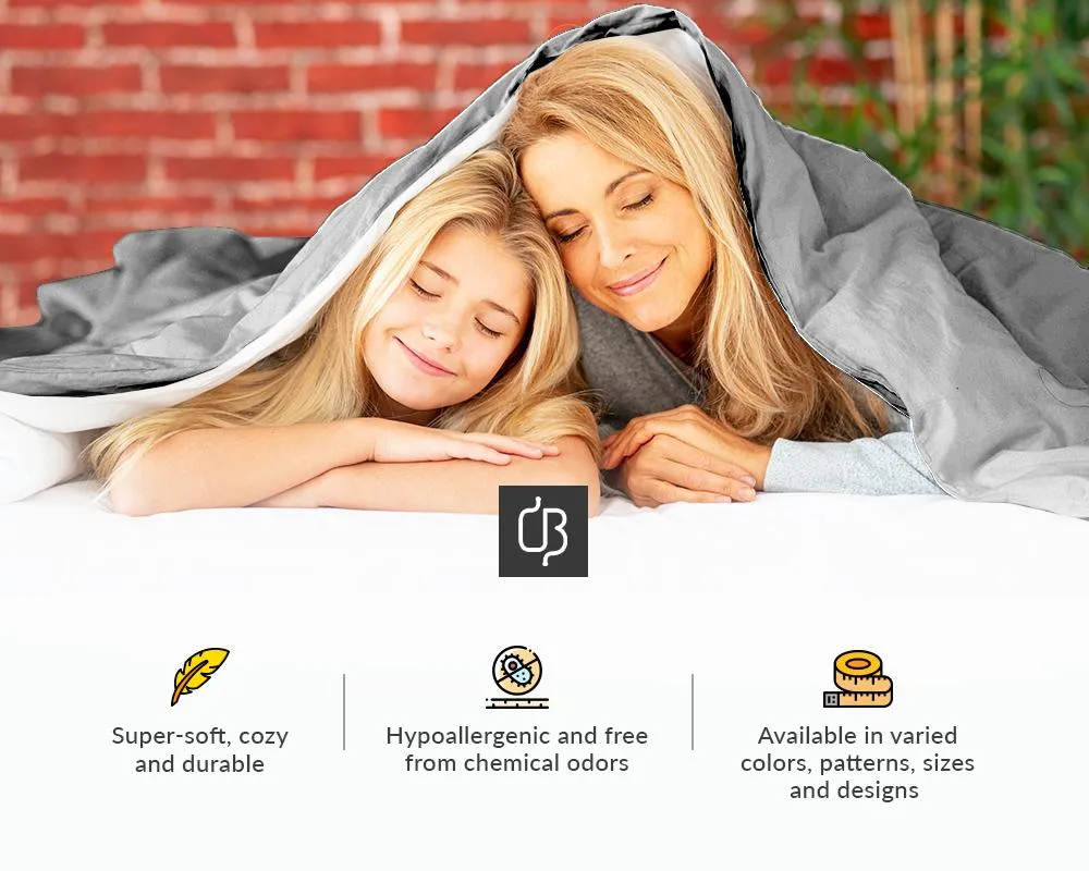 Luxury Light Grey Reversible Duvet Cover Set 600 & 1000 TC