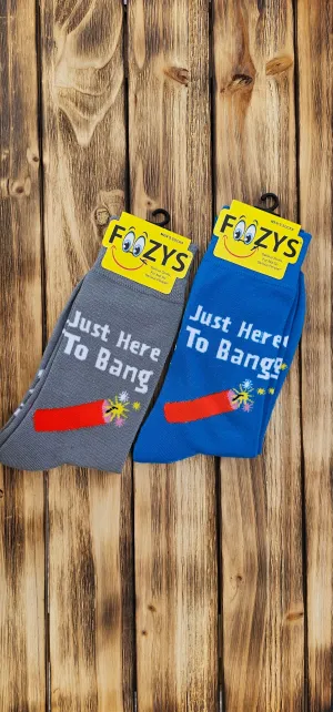 Men's Foozys Socks - Just Here To Bang