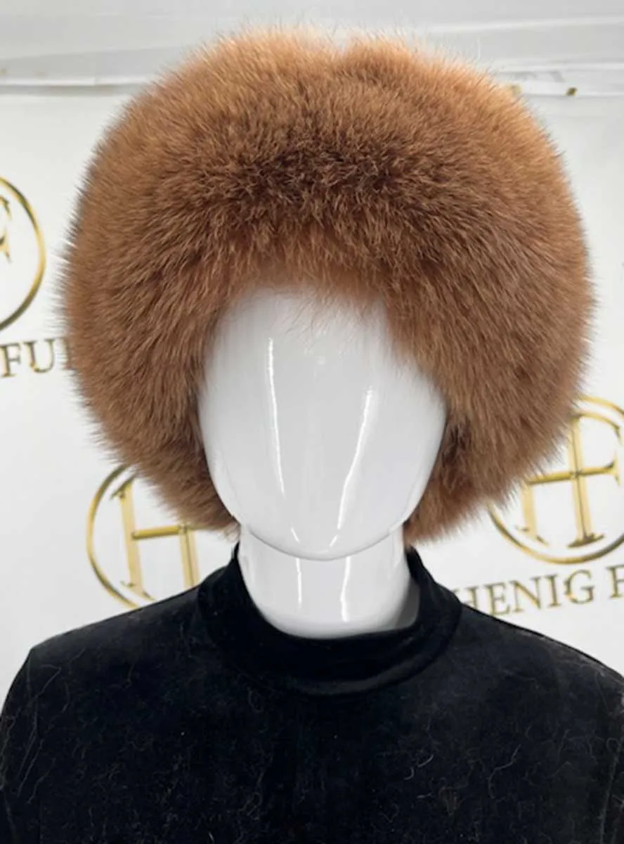 Mink Fur Hat with Fox Fur Trim