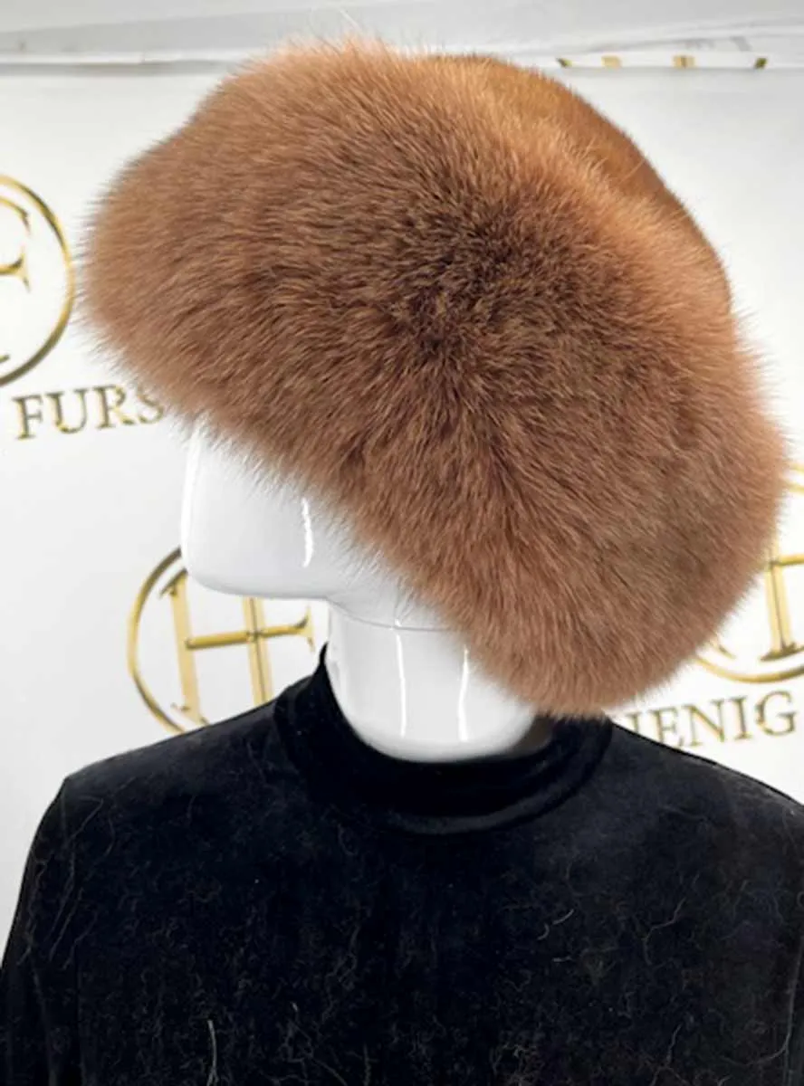 Mink Fur Hat with Fox Fur Trim