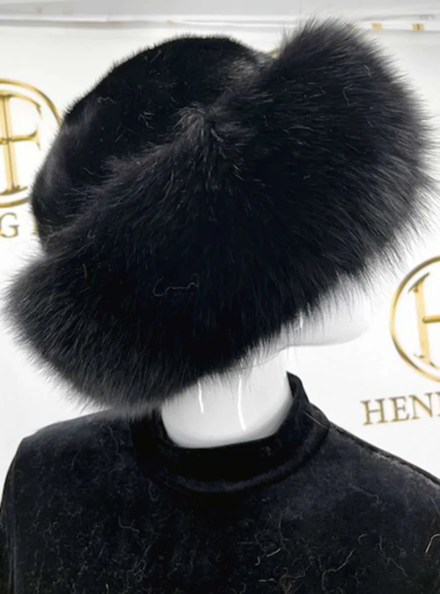 Mink Fur Hat with Fox Fur Trim