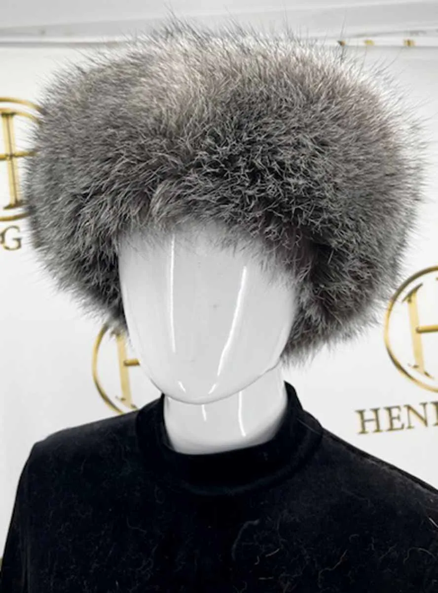 Mink Fur Hat with Fox Fur Trim