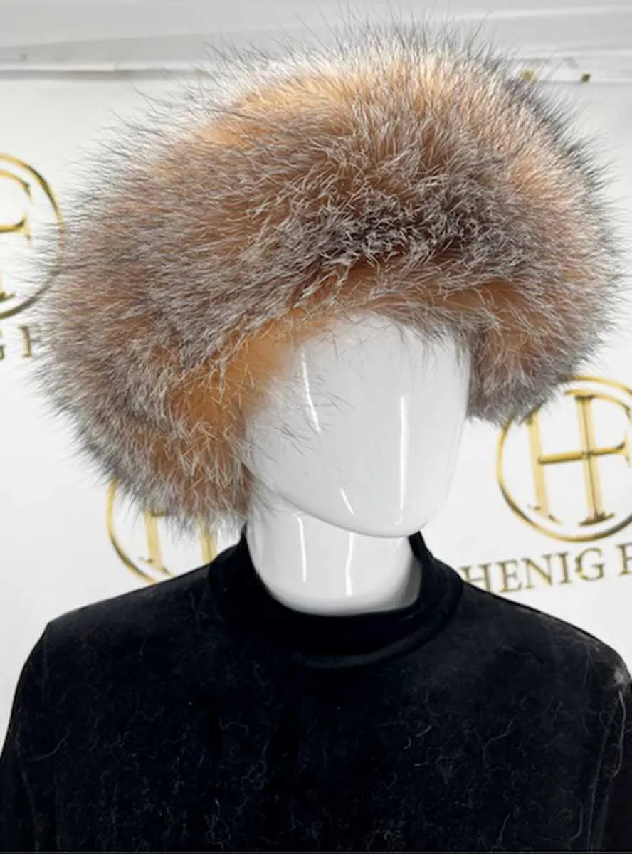 Mink Fur Hat with Fox Fur Trim