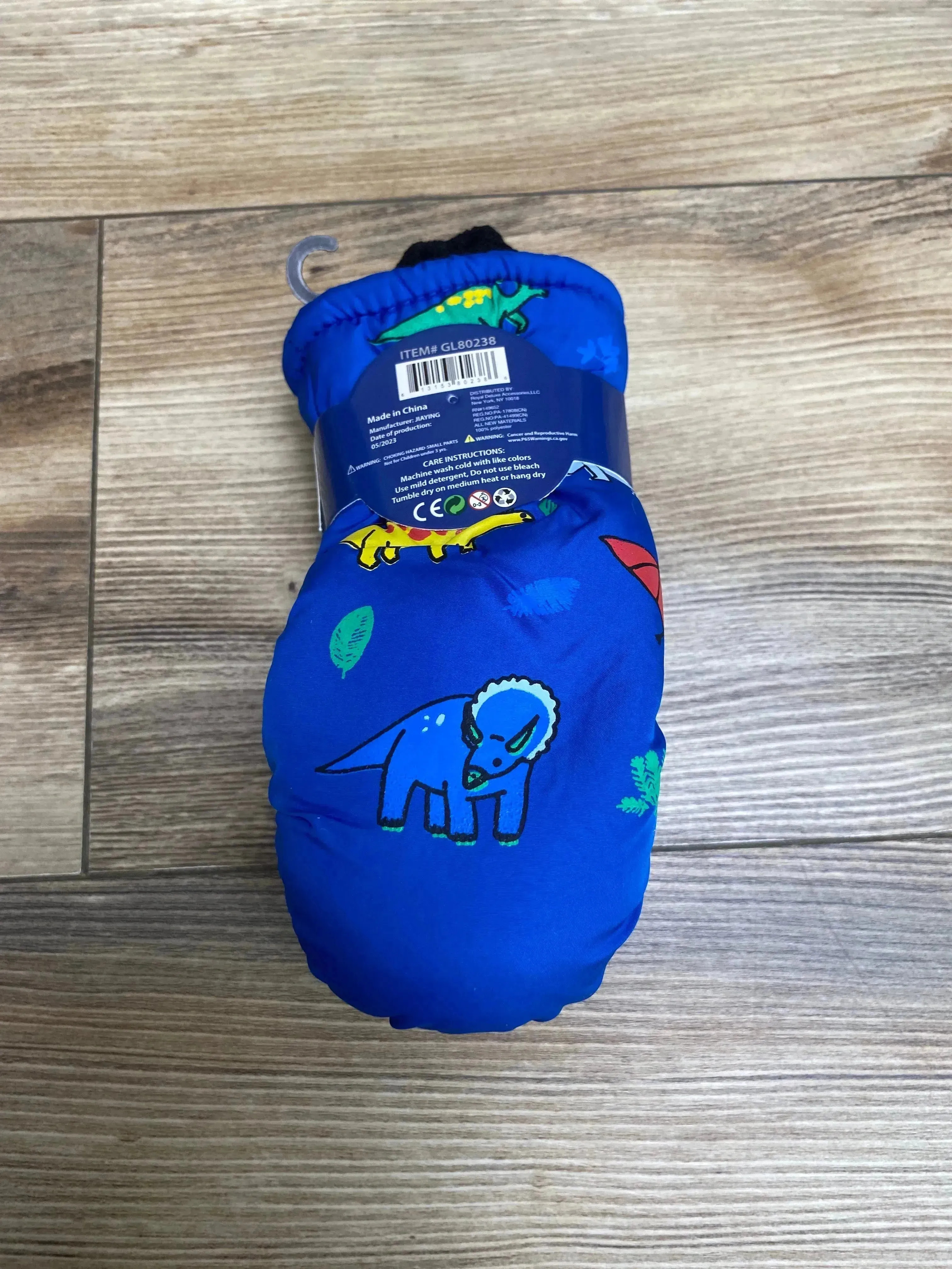 NEW ThermaWear Kid's Ski Dinosaur Blue Mittens OSFM (1-3Y)