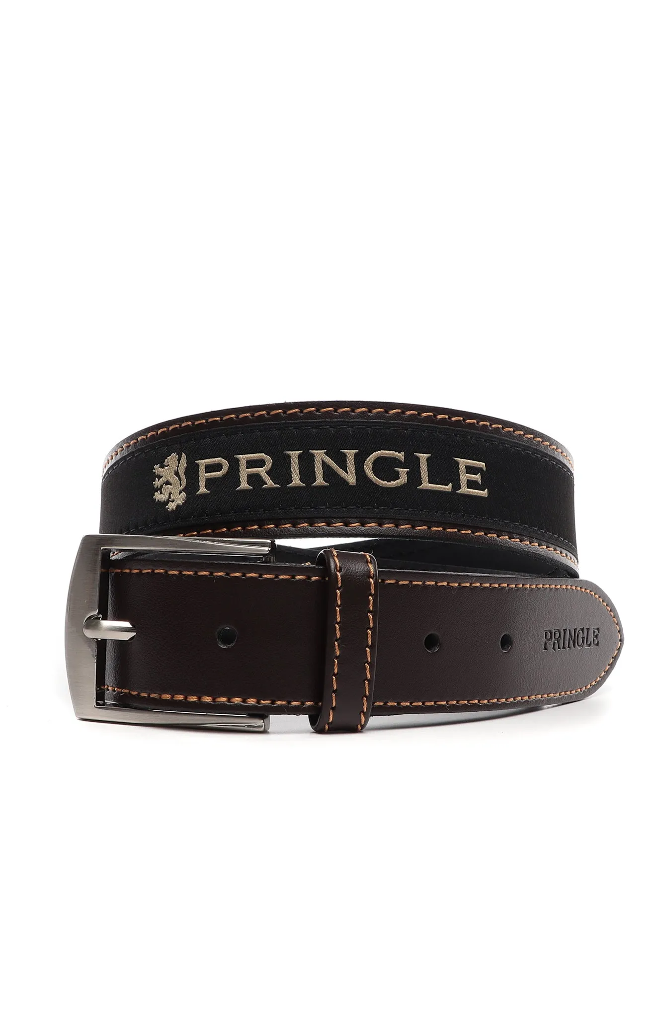 Pringle Casual Leather Belt Brown