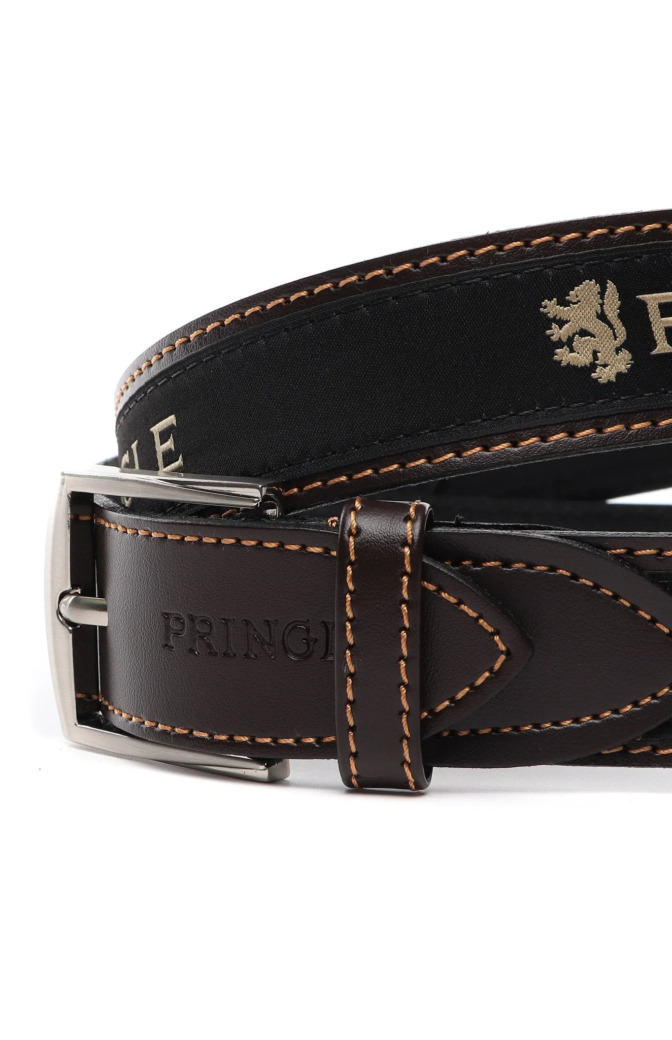 Pringle Casual Leather Belt Brown