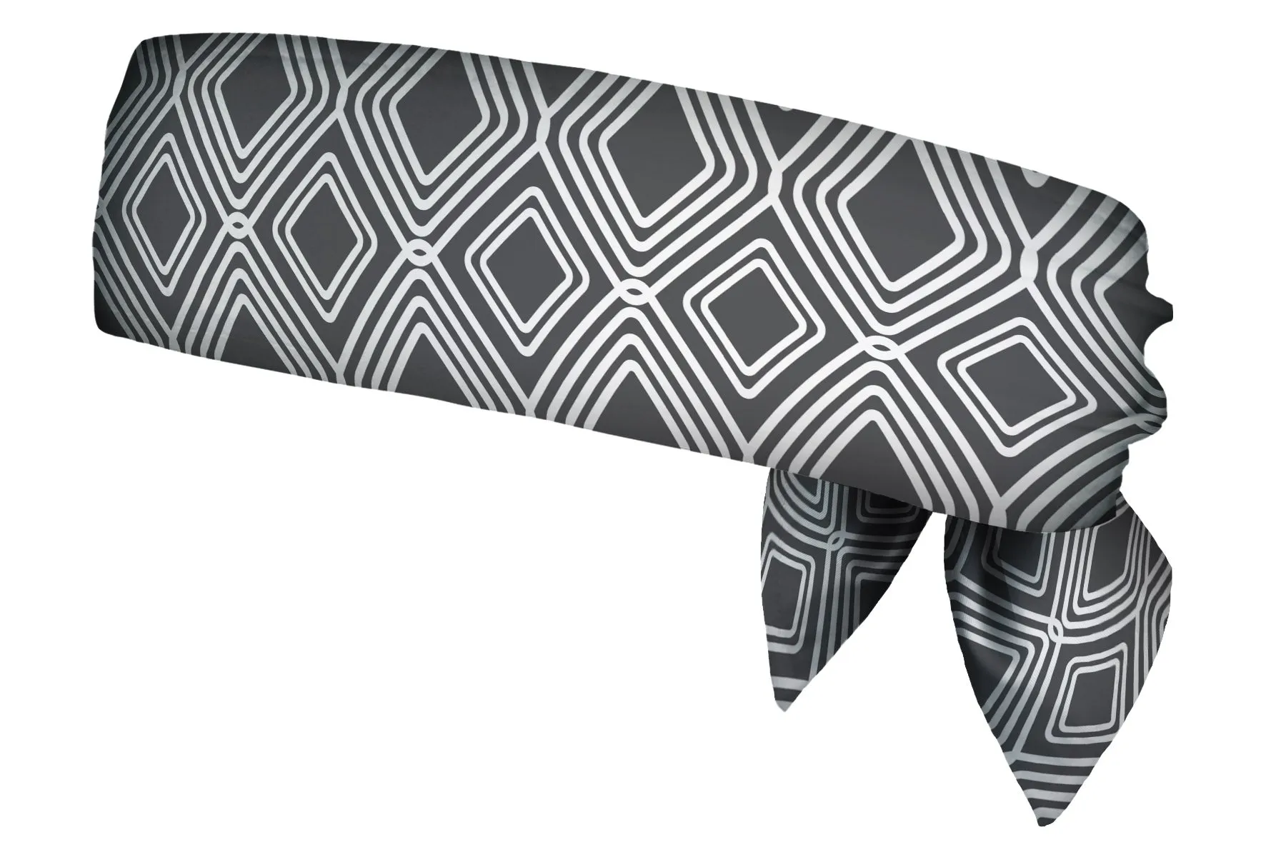 REVERSIBLE Diamonds Pink/Grey Head Tie (SKU 3036 HTB)