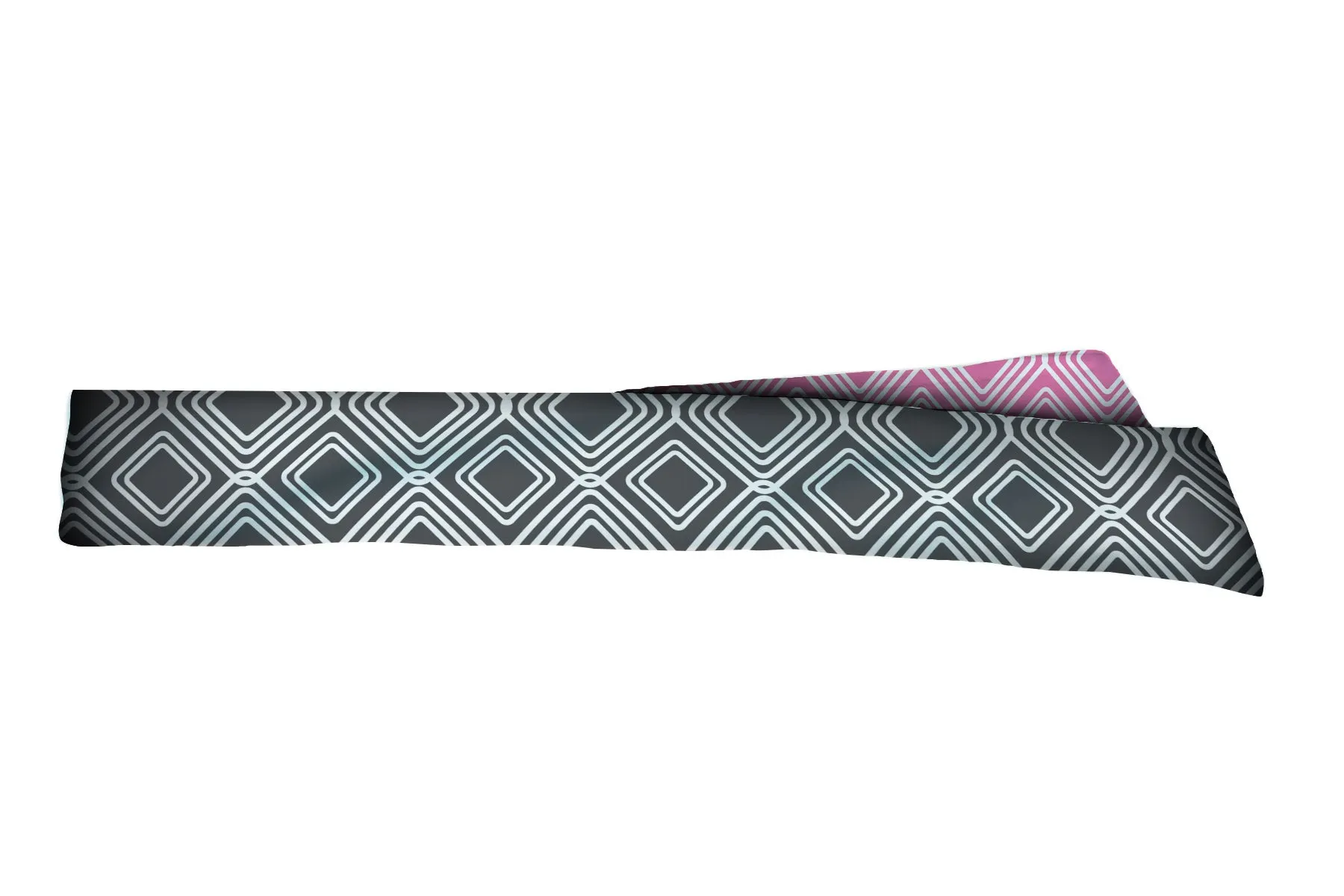 REVERSIBLE Diamonds Pink/Grey Head Tie (SKU 3036 HTB)