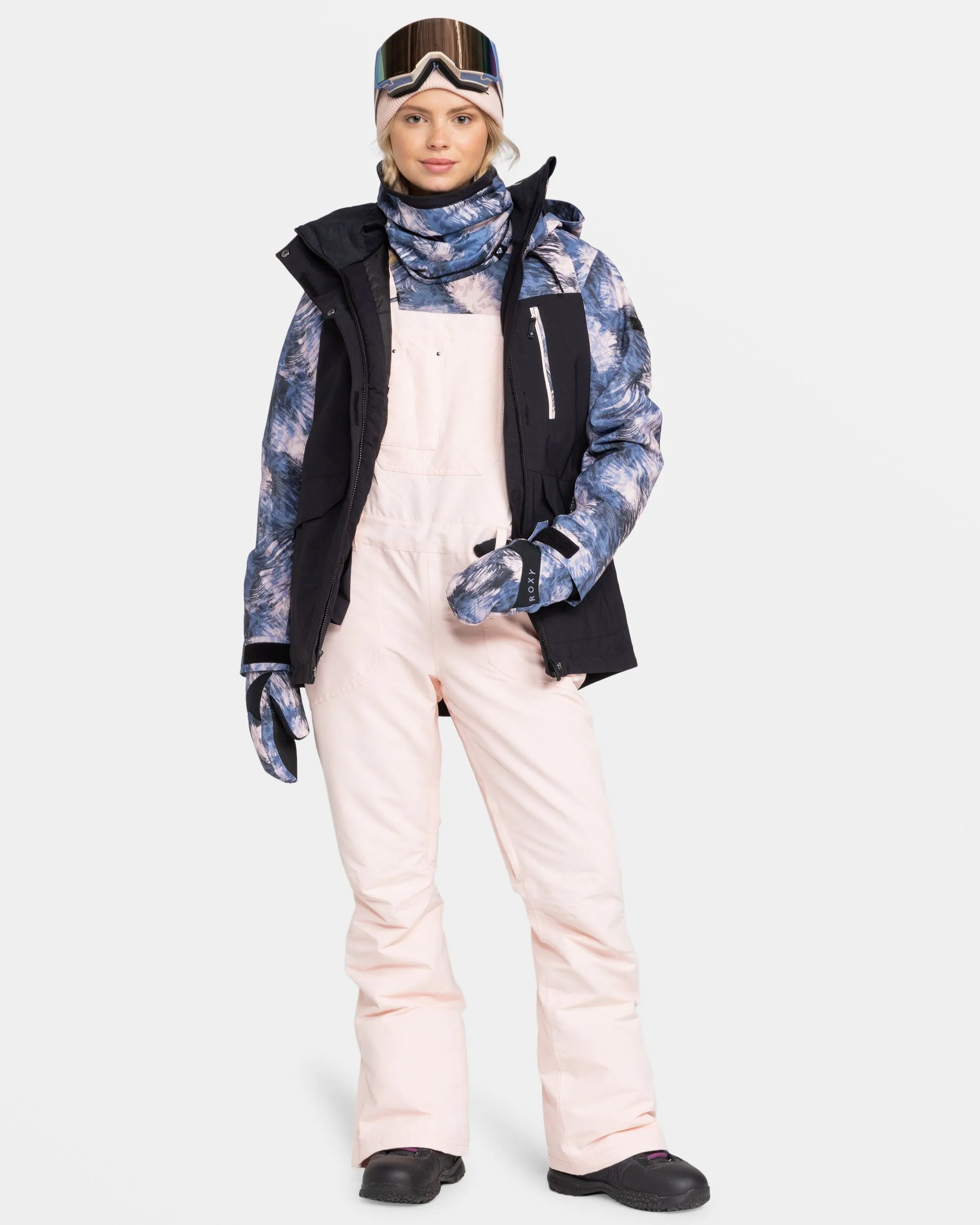 Rideout Bib Snow Pants - Pink Salt