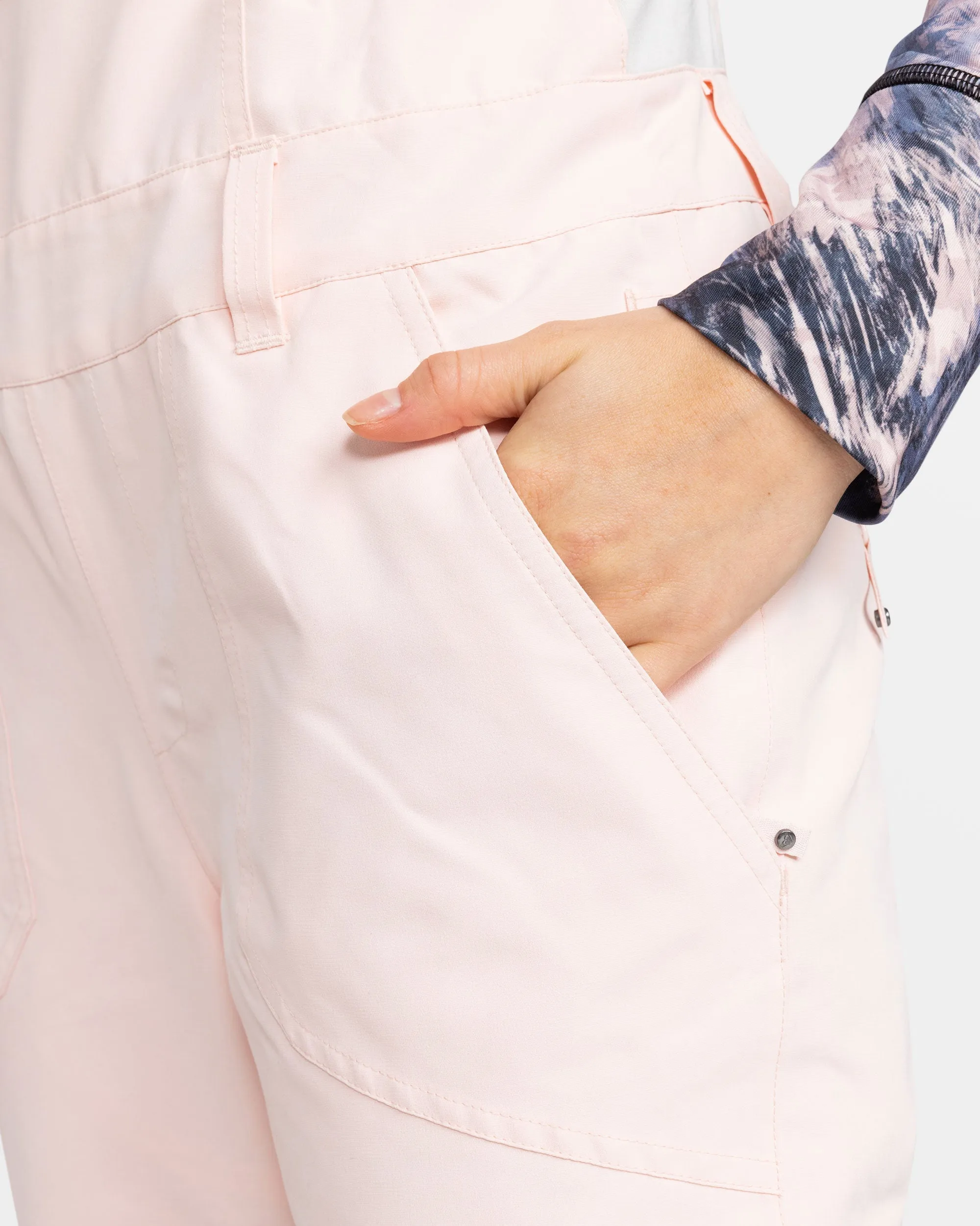 Rideout Bib Snow Pants - Pink Salt