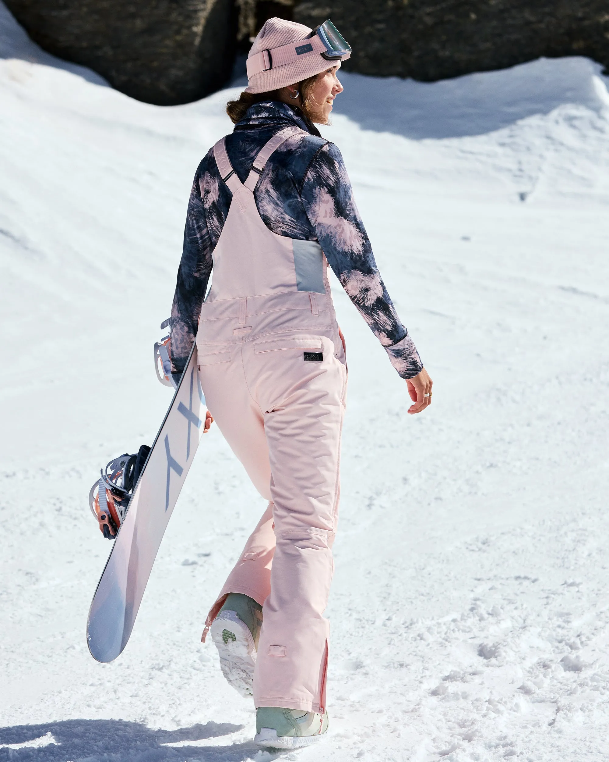 Rideout Bib Snow Pants - Pink Salt