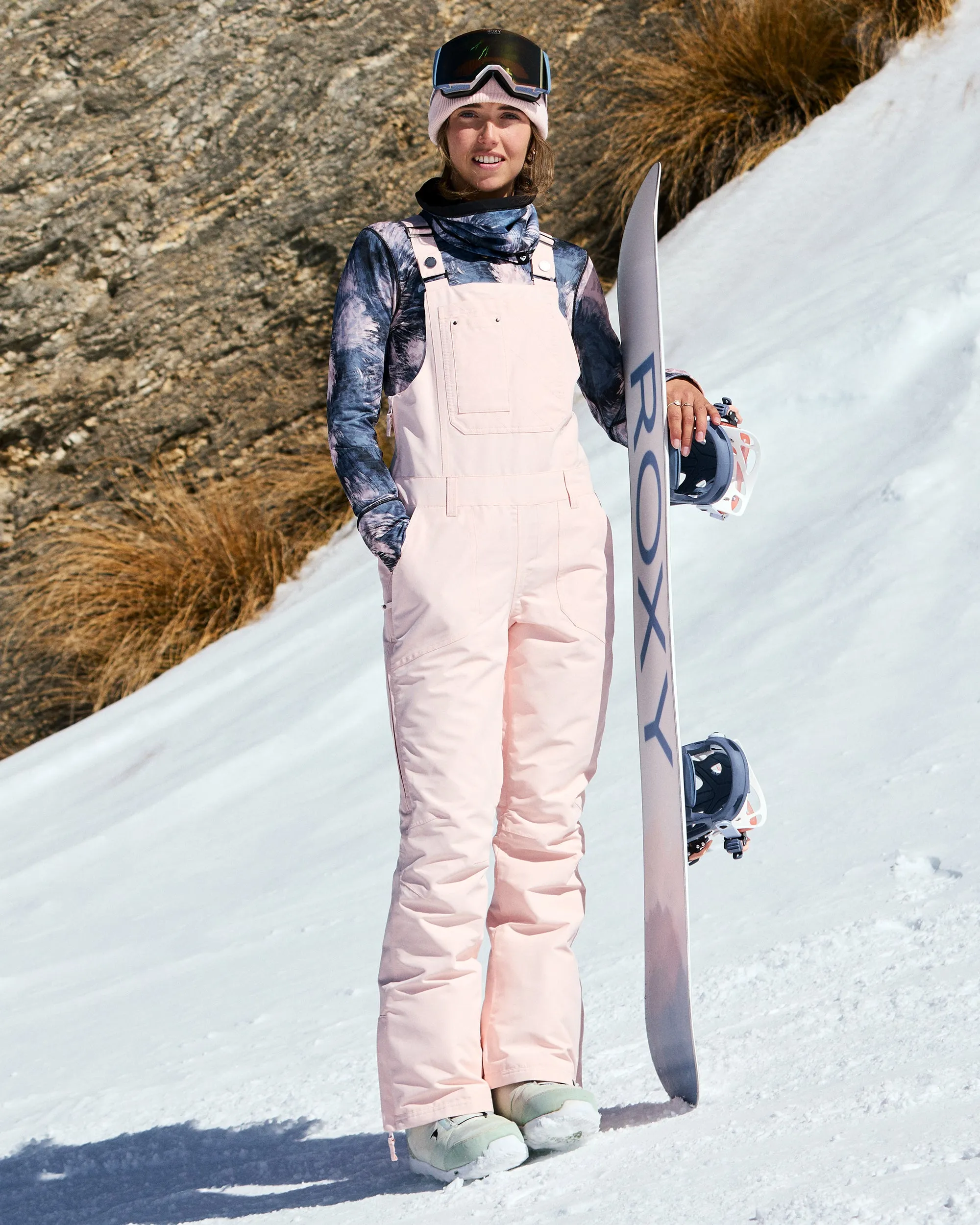 Rideout Bib Snow Pants - Pink Salt