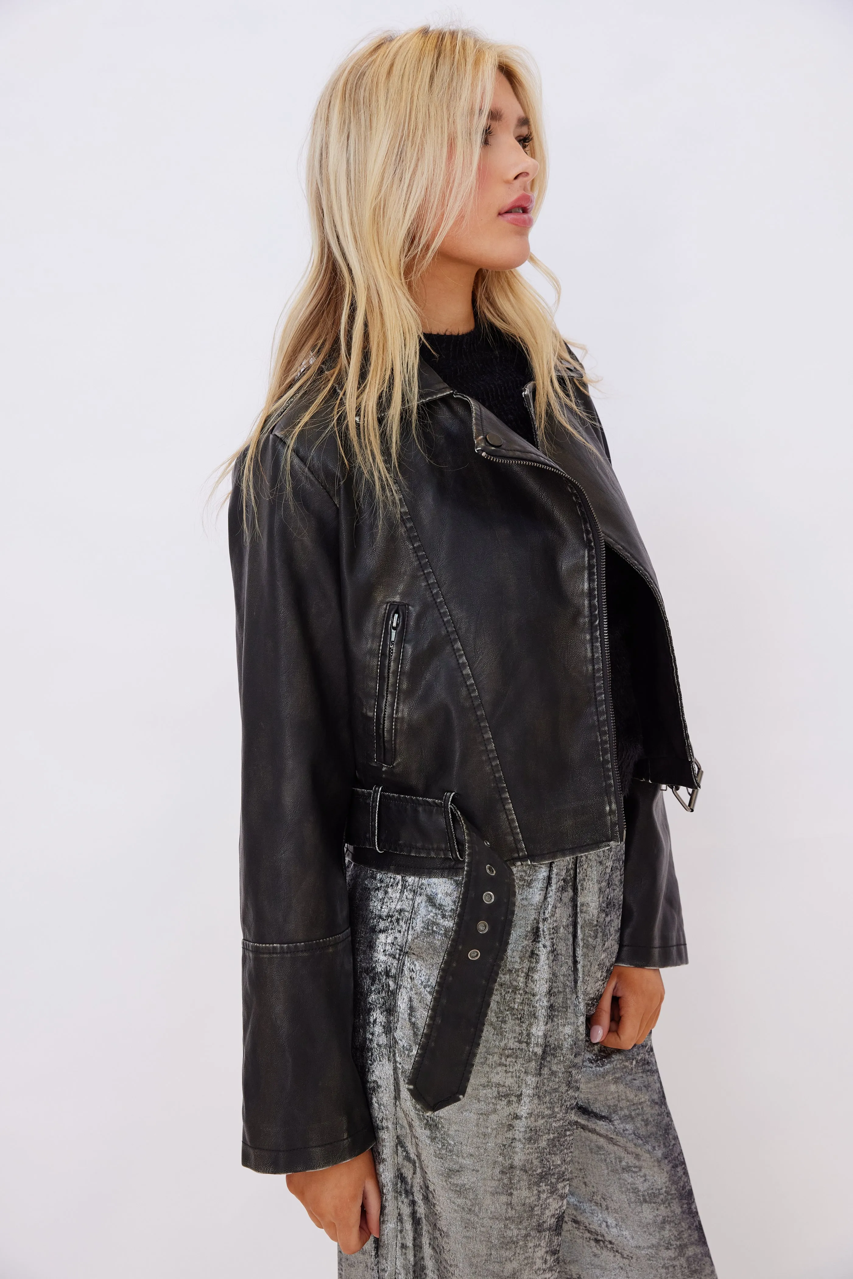 SALE - Dylan Faux Leather Jacket