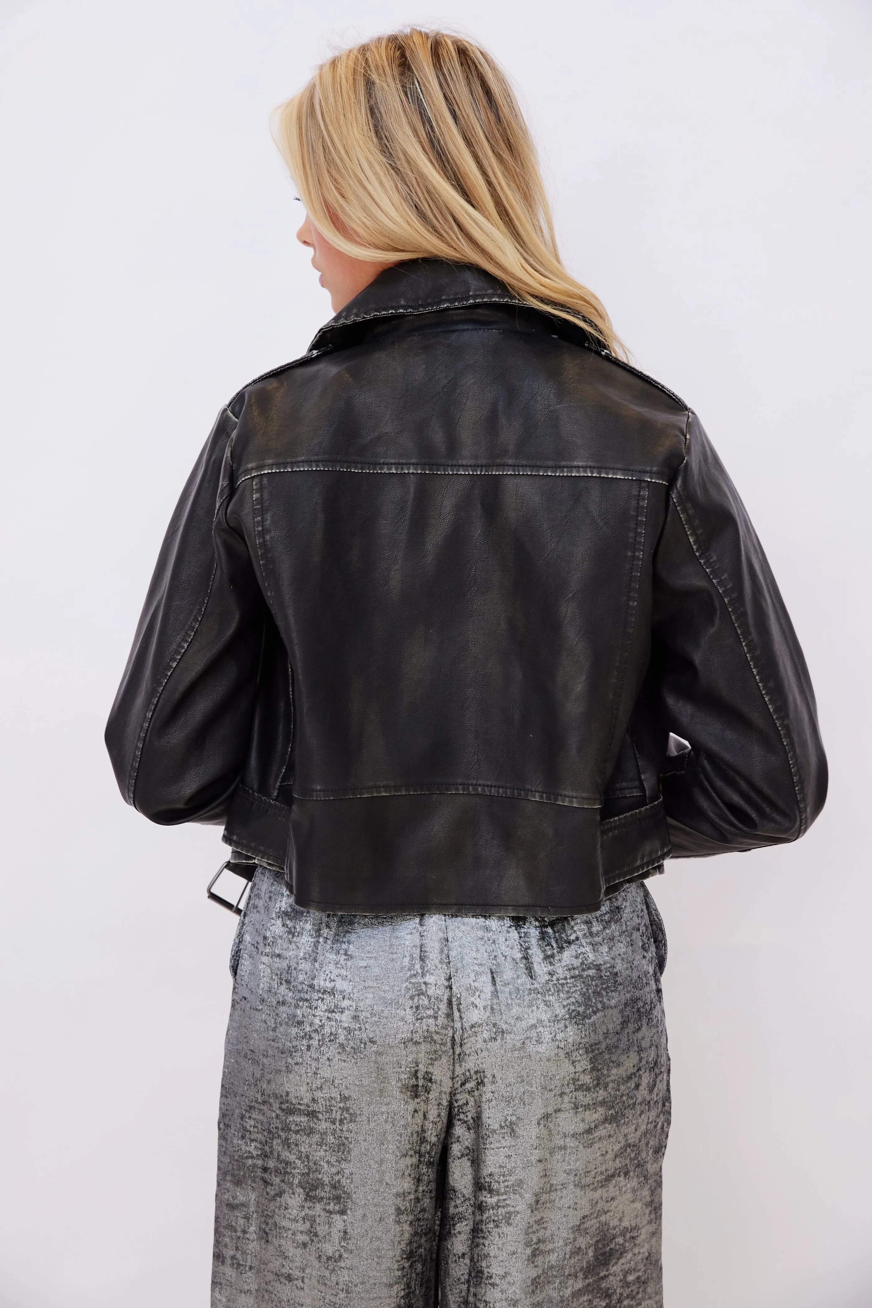 SALE - Dylan Faux Leather Jacket