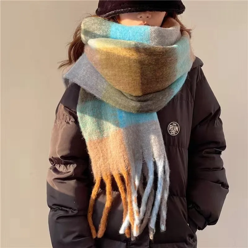 Sciarpa scialle oversize fantasia caldissimo