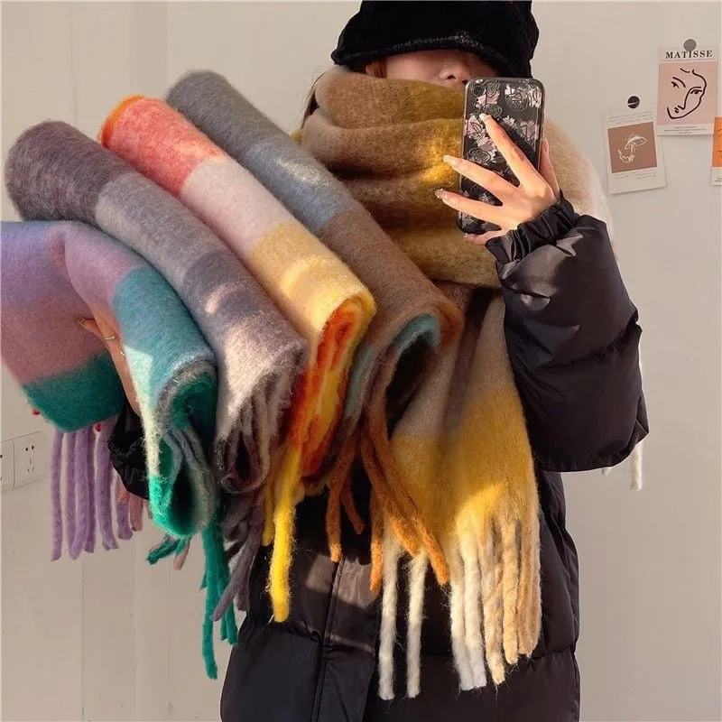 Sciarpa scialle oversize fantasia caldissimo