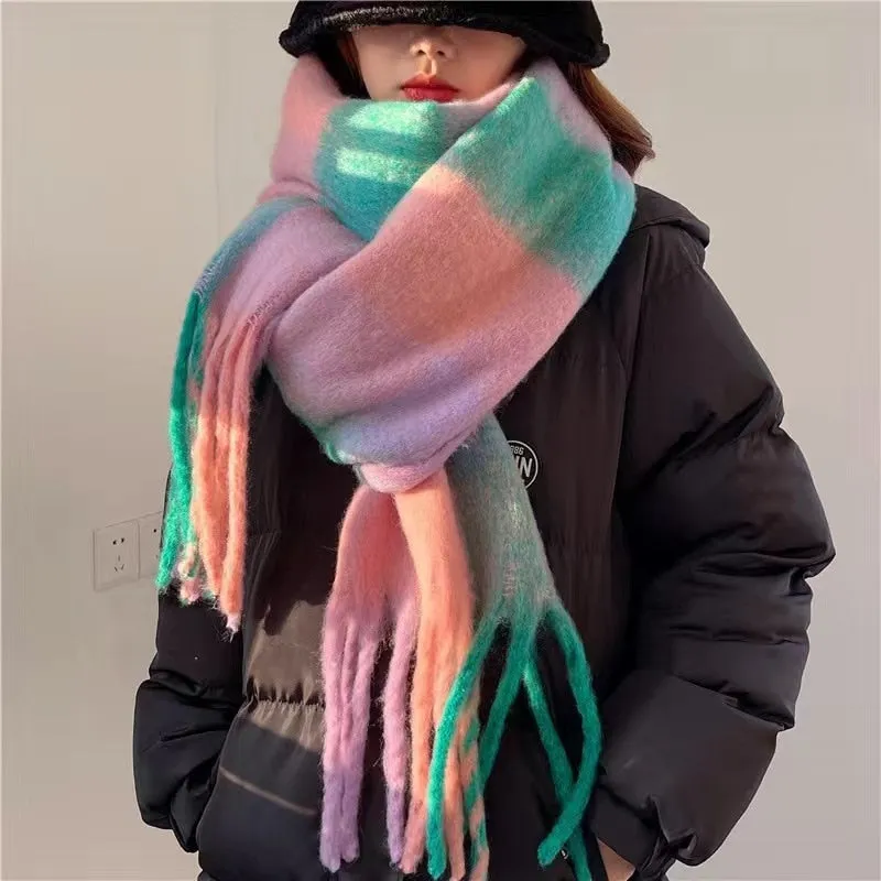 Sciarpa scialle oversize fantasia caldissimo