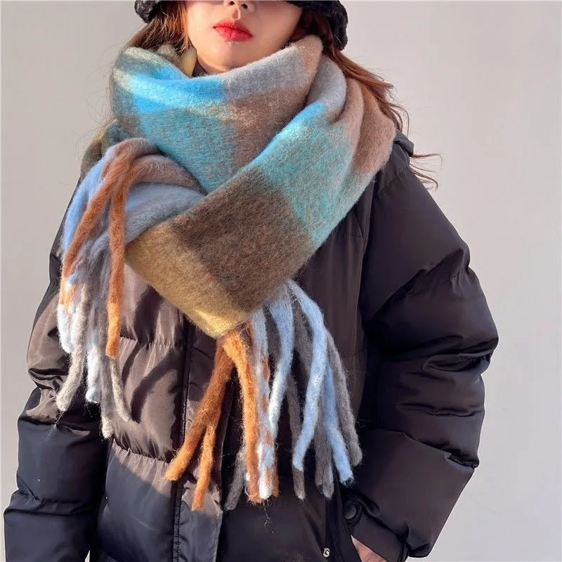 Sciarpa scialle oversize fantasia caldissimo