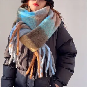 Sciarpa scialle oversize fantasia caldissimo